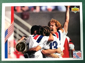 1994 Upper Deck World Cup Heroes & All-Stars #50 Alexi Lalas Gold Foil Checklist - Bild 1 von 3