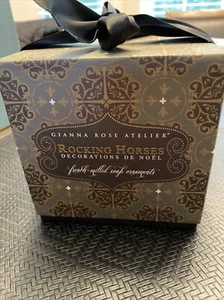 Gianna Rose Atelier Rocking Horses Scented Soap Ornaments w/Dish New - Picture 1 of 2