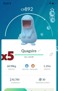 Pokemon TRADE - 5x Quagsire Trades !! Good Chance of Lucky and Good IVs !! - Picture 1 of 1