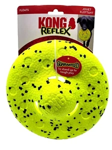 KONG Reflex Glide Flyer M/L Soft Tough Flexible Floating Disc Dog Fetch Toy 9" - Picture 1 of 11