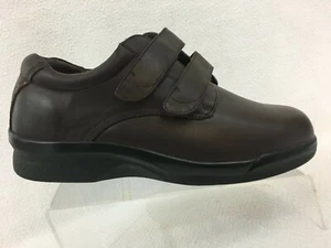 Mocasines de gancho y bucle cómodos de cuero marrón Apex para hombre EE. UU. 9.5W 1261 - Imagen 1 de 10