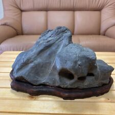 BONSAI SUISEKI Mountain Valley Cave Viewing Stone 9 inch Old Rock Art Japanese