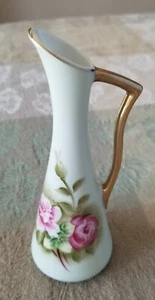 DE COLECCIÓN ZURDO Mini Jarrón Brote Jarrón Verde Heritage Rosas Rosas Borde Dorado Belletif - Imagen 1 de 5