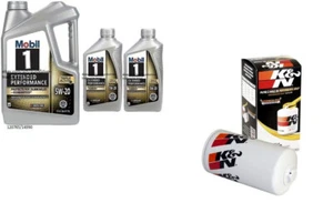 Mobil1 E/P 5w20 Full Synthetic Engine Oil - 7 Quarts w/K&N HP-4003 Oil Filter - Picture 1 of 1