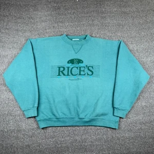Felpa Vintage Rice's Wales Uomo Grande Verde Pullover Carmarthen Felpa - Foto 1 di 7