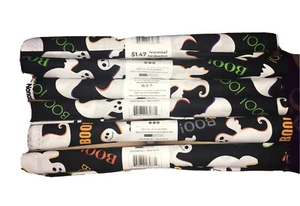6 Fat Quarters Spooky Ghost Halloween Print Cotton Fabric 18 X 21" David Textile - Picture 1 of 3