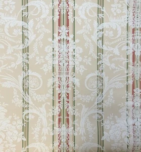 4-Thibaut Damask Wallpaper Beige & Green Washable 27” X 27 Foot = 60.75 SQ FT - Picture 1 of 1