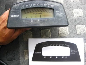 NEW Yamaha PRO VXR 93 94 95 650 700 Gauge Decal Sticker Head Overlay Tach Fuel - Picture 1 of 6
