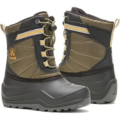 Kamik 学步儿童 3 深橄榄 Maxx 雪地靴 防水 隔热 冬季 BR12-2 — 第 1/4 张图片