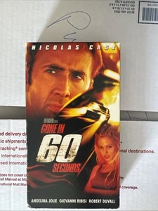 Gone in 60 Seconds Touchstone VHS Nicolas Cage Angelina Jolie - Picture 1 of 2