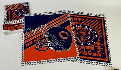 Vtg 94 Chicago Bears Football NFL Logo Fabric Quilting - Image 1 of 4