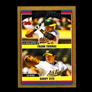 2006 Topps UH317 F. Thomas & B. Zito - Gold Parallel (#1615/2006) - Oakland A's - Picture 1 of 2