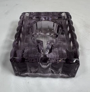 ANTIQUE W N Co. Diamond Logo New York Glass Inkwell SUN PURPLE MANGANESE 4”x 3" - Picture 1 of 10