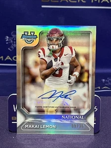 2025 Bowman University Chrome The National NSCC Makai Lemon Refractor Auto 13/25 - Picture 1 of 2