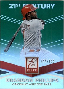 2015 Elite 21st Century Cincinnati Reds Baseball Card #158 Brandon Phillips /199