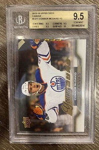 2015 UPPER DECK CONNOR MCDAVID BGS 9.5 GEM MINT (9.5x3/10x1) YOUNG GUNS CANVAS - Picture 1 of 2