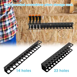 Screwdriver Holder Wall Mounted Pliers Organizer Garage Tool Storage Rack ✵ - Picture 1 of 17