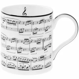 Fine China Tasse - Musiknoten Design - Bild 1 von 1