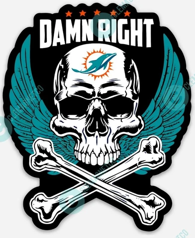 Miami Dolphins Damn Right MAGNET - Florida Fins Hill Tua NFL Cover
