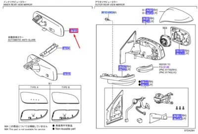 TOYOTA RAV 4 MK4 Interior Rear View Mirror 878100WK00 NEW GENUINE - Image 1 of 2