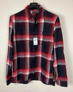 $248 NWT Brand New John Varvatos Collection Plaid Button-Up Long-Sleeve Shirt M - Picture 1 of 7