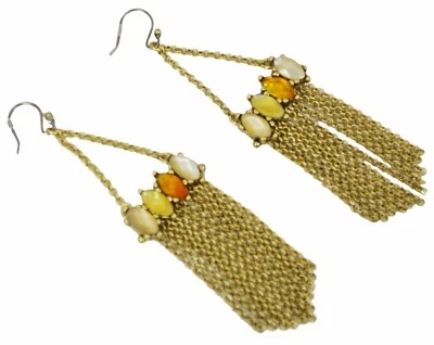 Pendientes llamativos con flecos tono dorado para mujer Lucky Brand JLD6497, 8227-6 Foto 1 de 2