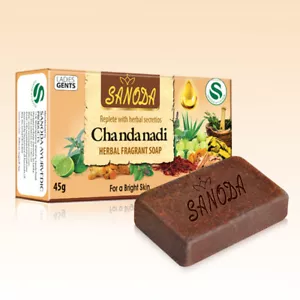 Ayurveda Sanoda Chandanadi Sapone Profumato alle Erbe per Brufoli, Cicatrici e Capelli 85g - Foto 1 di 2
