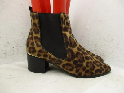 Nine West TAYE Cheetah Print Fur Pull On Ankle Boots Size 10 M - Image 1 of 4