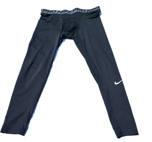 Nike Pro Leggings Men's Large Dri Fit Active Athleisure Running Gym Neutral - Picture 1 of 8