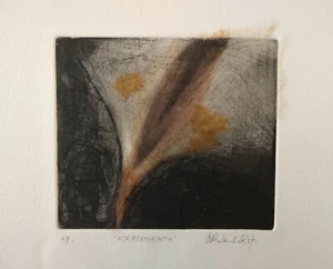 Agustín Rolando Rojas. ETCHNG. Cercamiento. A/P. Colgante chino. FIRMADO. Arte cubano - Imagen 1 de 1