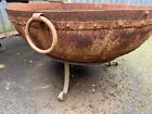80cm Indian Fire Bowl / Fire Pit With high and low Stands grill and walming rack