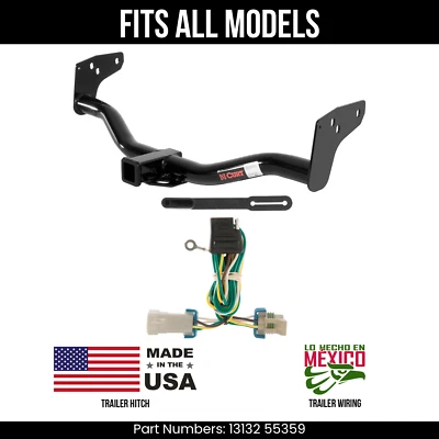 For 98-04 GMC Sonoma Trailer Hitch +4Way Wiring Harness Kit Fits All Models Curt - Imagem 1 de 4