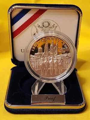 2002 US Military Academy Bicentennial Proof Silver Dollar Coin W/Box & COA - Image 1 of 4