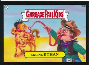 2013 GARBAGE PAIL KIDS MINI CARD BLACK PARALLEL CARD EQUINE ETHAN #184b - Picture 1 of 1