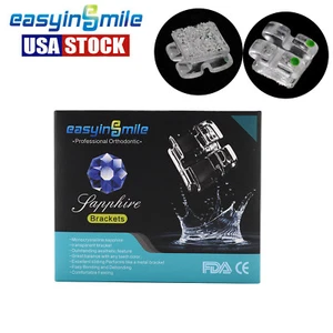 Brackets de ortodoncia Easyinsmile brackets zafiro transparente Mbt 0,22 3 4 5 ganchos - Imagen 1 de 13