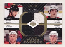 07-08 Upper Deck Briere Lupul Simon Gagne Jeff Carter /100 Jersey Fab Four 2007