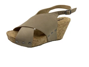  Neue Lucky Brand Minari Damen-Ledersandalen mit Keilabsatz Größe 8,5 - Bild 1 von 11