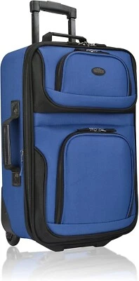 Juego de maleta de mano U.S. Traveler Rio 20" lado blando enrollable expandible azul Foto 1 de 4