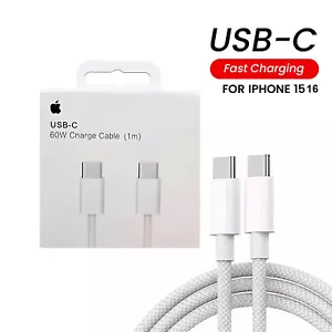 Cargador iphone Fast Charging Cable 60W For Apple iphone 15/16 Plus,Pro,Max 1M - Imagen 1 de 2