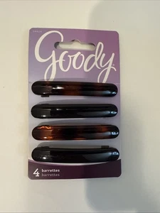 Goody Barrettes ( 4 pieces ) barrette 04414 women hair clip click girl 2.5" NEW - Picture 1 of 2
