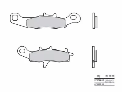 Plaquettes de frein BREMBO Off-Road métal fritté - 07KA22SD - Photo 1/2