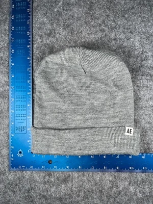 American Eagle Beanie Toque Adulto Talla Única Gris Tejido 100% Acrílico Patín Foto 1 de 4