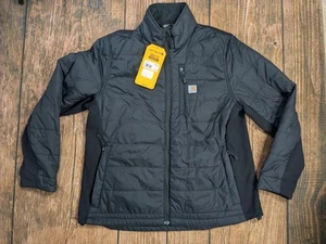 Carhartt Women's Rain Defender Lightweight Insulated Jacket Large OJ5912-W Black - Picture 1 of 11
