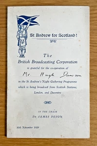 Compton Mackenzie Autograph Writer Whisky Galore BBC St. Andrews Night 1929 - Picture 1 of 5