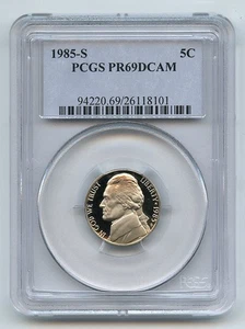 1985 S 5C Jefferson Nickel Proof PCGS PR69DCAM - Picture 1 of 1