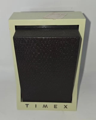 Reloj Timex Vintage Años 60 Presentación Estuche Vacío Caja Giratoria Marrón Verde Foto 1 de 4