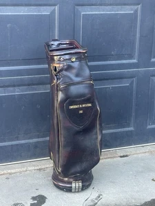 Burton Vintage Leather Golf Bag Made in Jasper, Alabama - Picture 1 of 7
