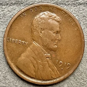 1919 D * Lincoln Wheat Cent - Better Grade ~ A910 - Picture 1 of 2
