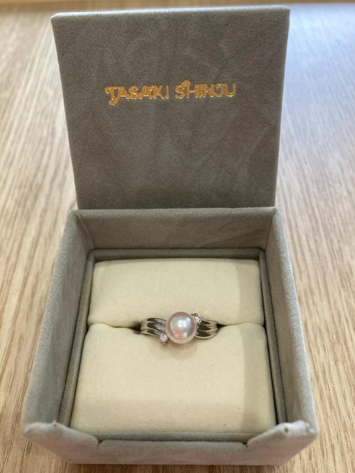 DDP[N MINT][Excellent Condition] TASAKI Pt900 Pearl and Diamond Ring in Platinum - Изображение 1 из 1