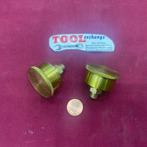 Vintage 2pc 1-1/2” Brass Grease Cups 1/8 NPT Unmarked Lunikenheimer?? - Picture 1 of 4
